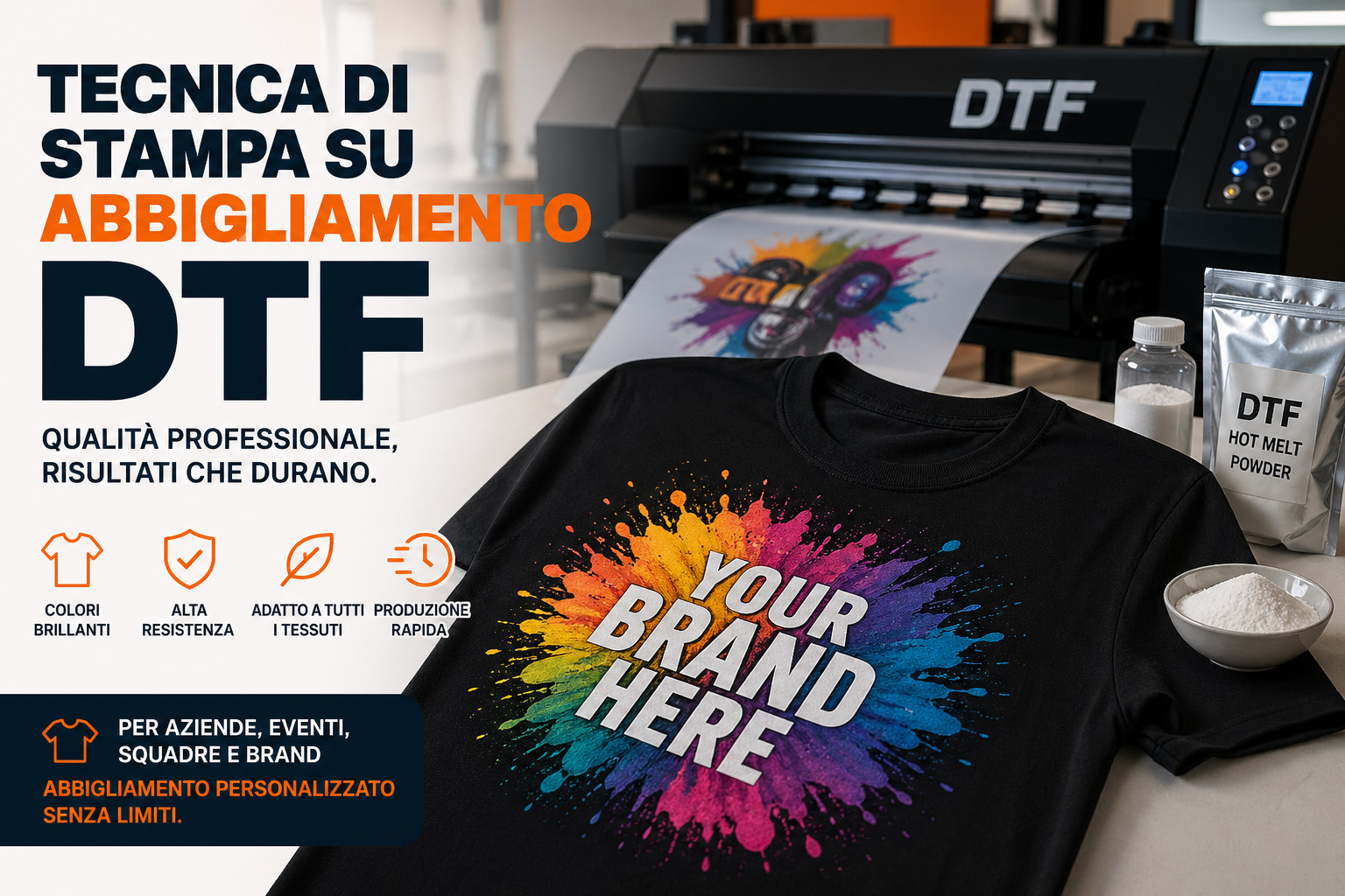 Tecnica di stampa su abbigliamento DTF su maglietta personalizzata