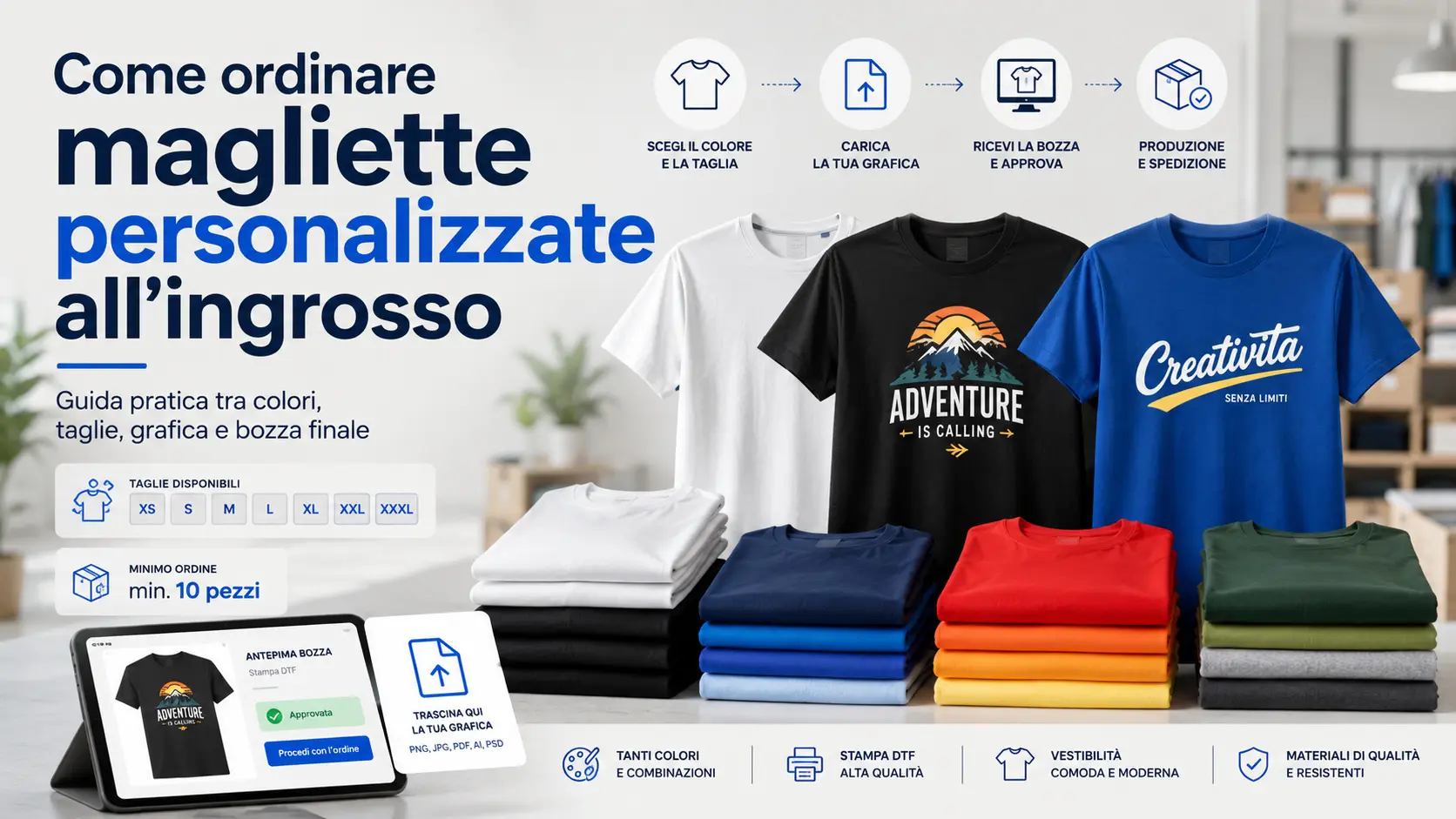 Come ordinare magliette personalizzate all'ingrosso: guida per aziende e brand